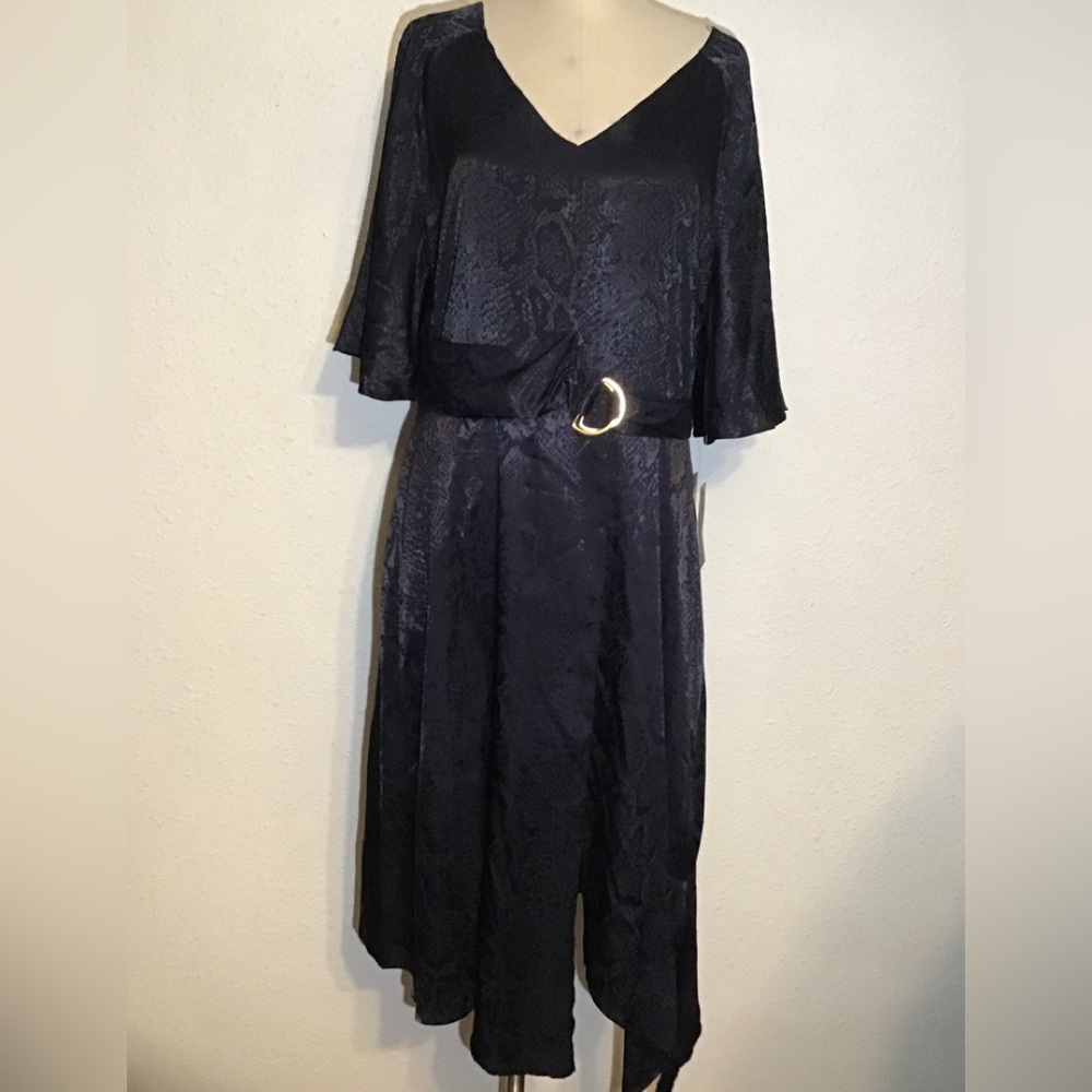 Sharagano New York deep navy blue dress size 14